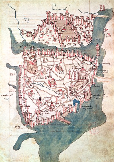 Plan of Constantinople by Italian School